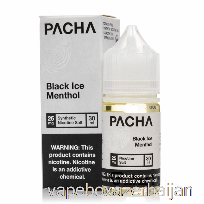 E-Juice Vape Black Ice Menthol - PACHA Salts - 30mL 25mg